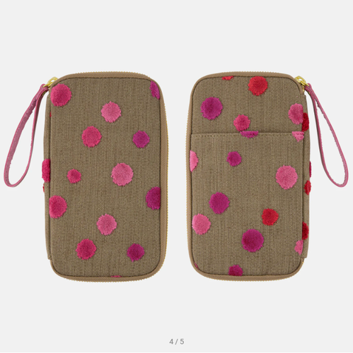 Hobonichi: Small Drawer Pouch (Koyaguchi Pile Fabric: Pink Sparkle) - Picture 4 of 5