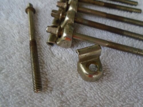 (8) VINTAGE SLINGERLAND RADIO KING LONG SNARE DRUM TENSION RODS & HOOKS-G! - Picture 4 of 6