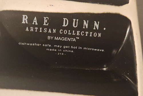 2 Rae Dunn By Magenta LL Black “TACOS” & "YUM" Ceramic taco Holders  - Picture 4 of 4