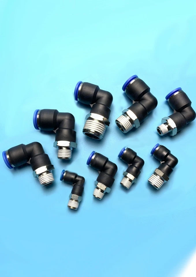 CELTD NPT Male Swivel Elbow Push Fit Metric Push in Fittings with NPTF Threads