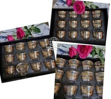 Kahwa Cups Turkish Arabic Glass Tea Shai Small Coffee Set Of 12  Gift
