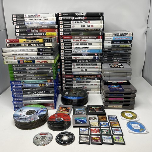 Lot Of 185 Random Video Games Bulk Lot Bundle Untested PS4 PS2 PS1