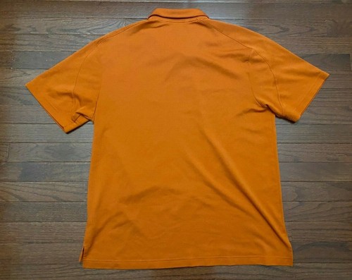 NIKE POLO SHIRT MENS XL BURNT ORANGE TONAL SWOOSH SPELL OUT GOLF VINTAGE - Picture 4 of 5