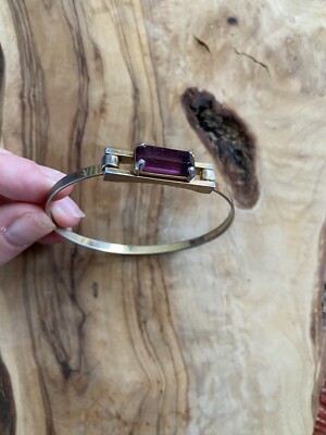 Avon Armreif Armband vergoldet Vintage Amethyst