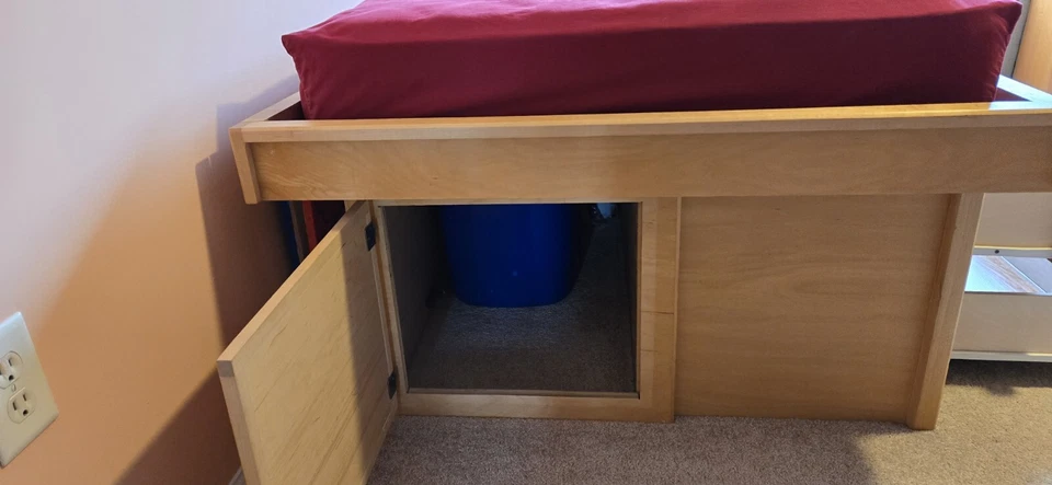  Cama de almacenamiento de 4 cajones con plataforma doble Foto 4 de 4