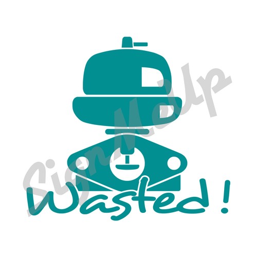 Wasted! Turbo 7" Decal Sticker For Car Import Racing Blow Off Valve Waste Gate - Picture 9 of 23