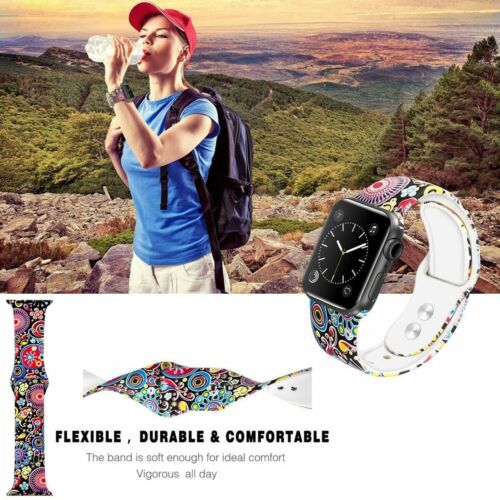 Precioso protector de pantalla templado con correa de reloj de silicona para iWatch 7 6 5 4 3 - Imagen 3 de 81