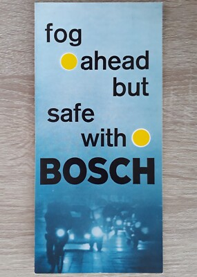 #ad Bosch Car Fog Lamps Brochure c.1962 GBP 14.99