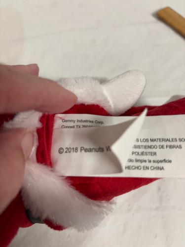 Gemmy Peanuts 10" Animated Walking Musical Plush CHRISTMAS SANTA SNOOPY Figure - Picture 5 of 7