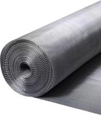 304 Stainless Steel Mesh Window Screen Roll 36" X 200" with Stab Resistant Glove