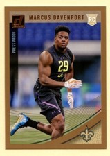 2018 Donruss Football Marcus Davenport Press Proof Bronze Rookie card #356. rookie card picture