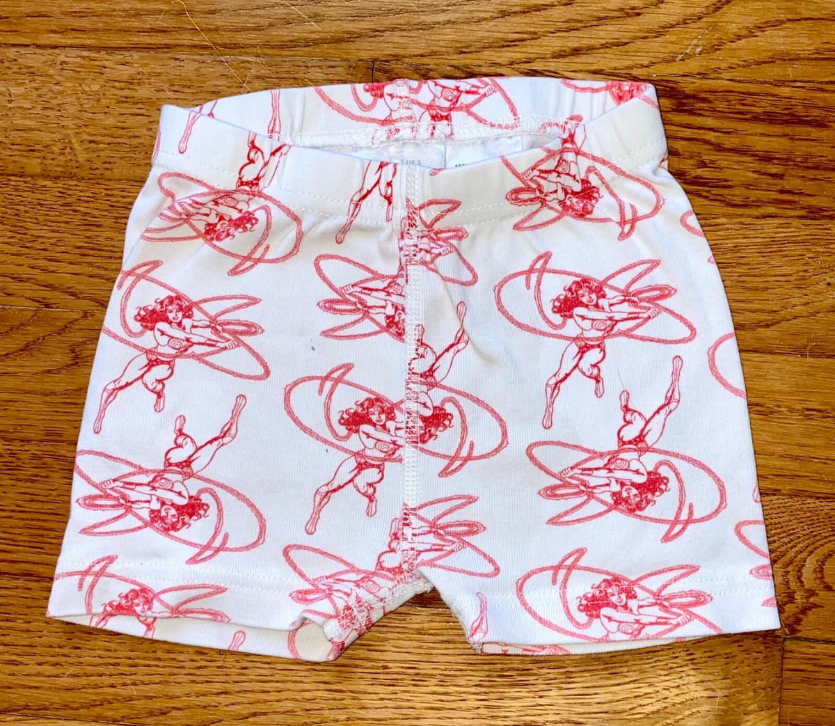 Hanna Anderson 90 Girls US Pajama Shorts Wonder Woman Organic