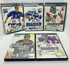 Lot of 5 Ps2 PlayStation Games Madden 2001 2004 2005, NBA 2K3, FIFA Soccer 2003