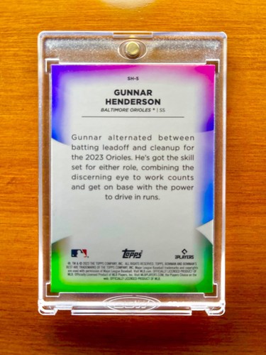Gunnar Henderson RARE ROOKIE REFRACTOR BOWMAN CHROME INVESTMENT CARD SSP MINT - 第 10/12 張圖片