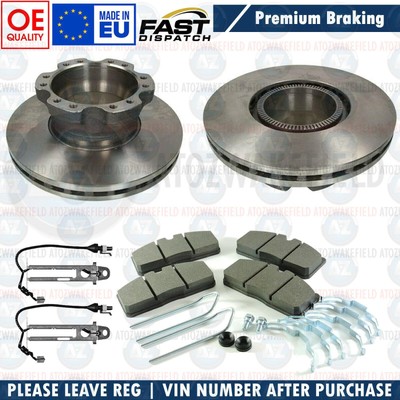 FOR DAF LF 45 LF45 7.5 TON 01-05 REAR BRAKE DISCS PADS KIT & WEAR SENSORS 330mm