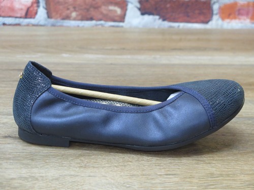 Women's Revere Nairobi Ballet Flats Navy Lizard/Sapphire *NAIR-NLZ