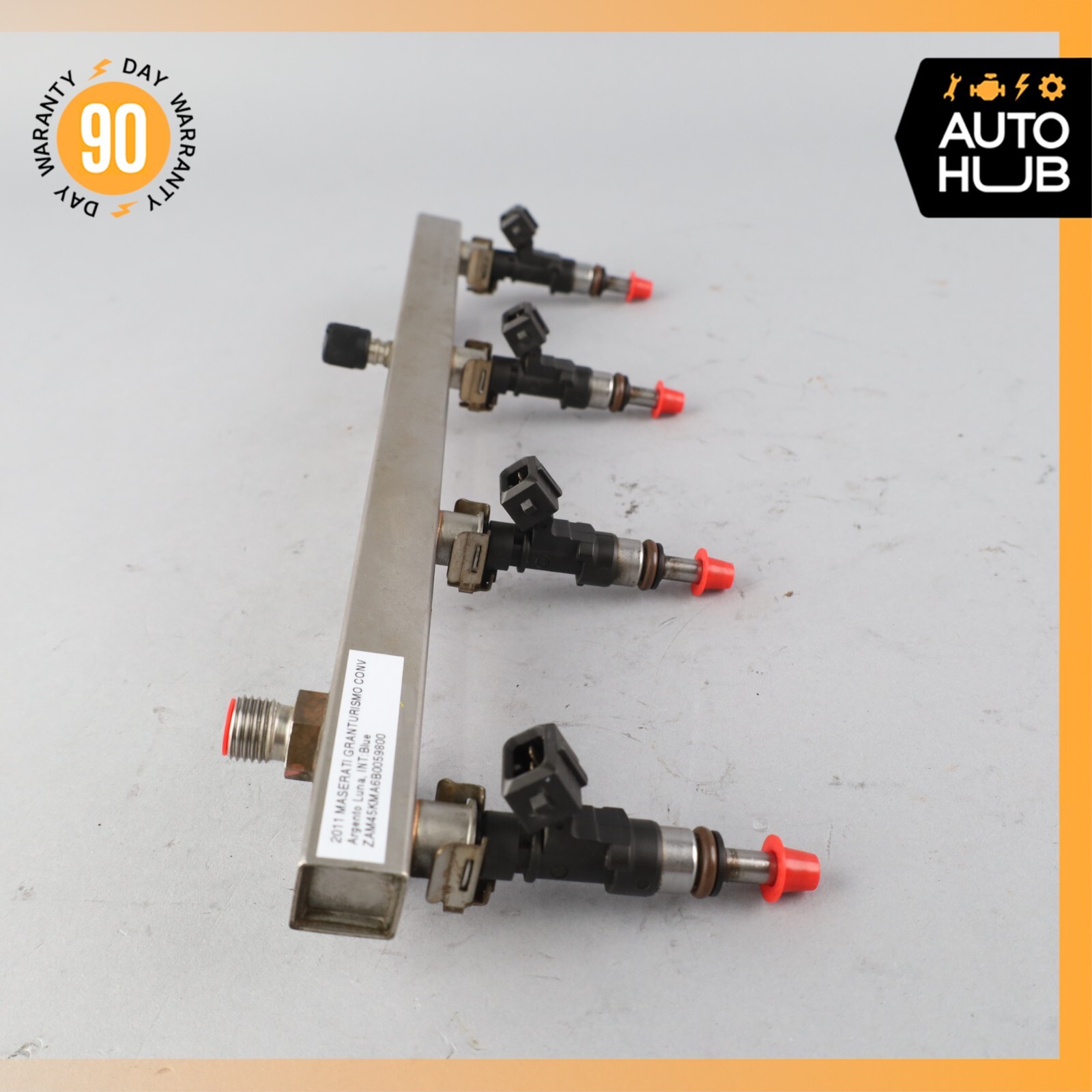 Maserati GranTurismo M145 Fuel Injection Rail Line w/ Injectors Left OEM 23k