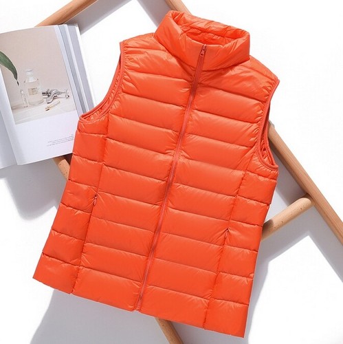 Winter High Collar Women White Duck Down Vest Ultra Light Duck Down Jacket - Bild 11 von 34
