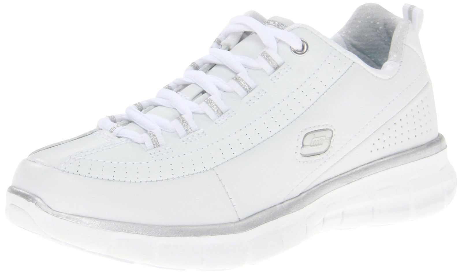 Skechers Para Para Skechers mujeres Tenis de Moda de Entrenamiento Deportivas, 8 E de Cuero blancoo Plateado 4b6cc1 Skechers Para Para Skechers mujeres Tenis de Moda de Entrenamiento Deportivas, 8 E de Cuero blancoo Plateado 4b6cc1