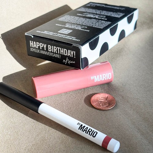 MAKEUP BY MARIO “Dream Lip Kit” Mini Lip Plumper & Suede Pencil - NIB + Gift ! - Picture 2 of 6