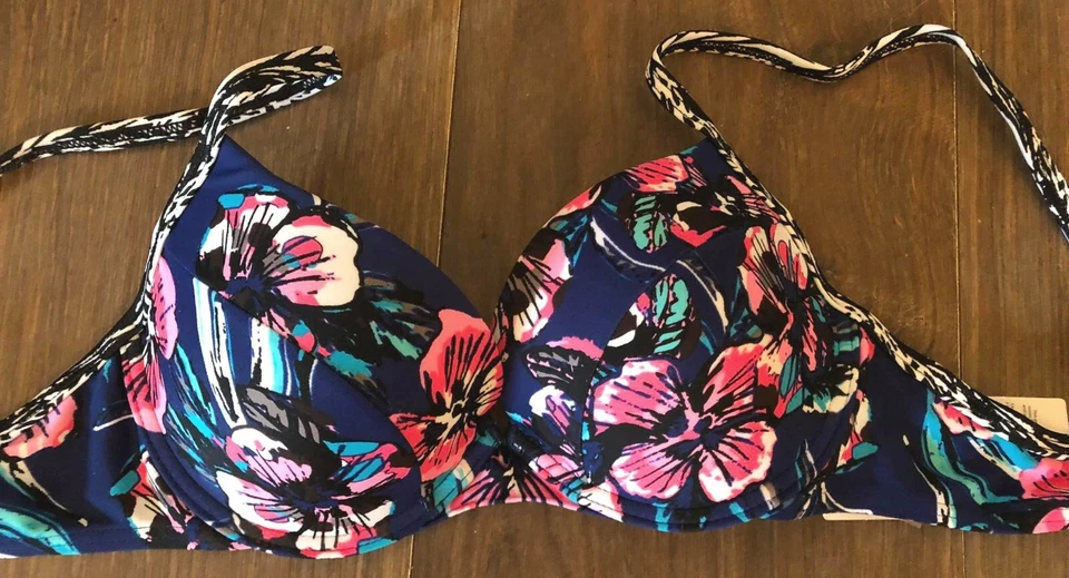 NEU: PUSH-UP BIKINI-TOP EINZELN 32 34 36 38 40 AA JETTE JOOP blau bunt *771718 - Bild 4 von 4