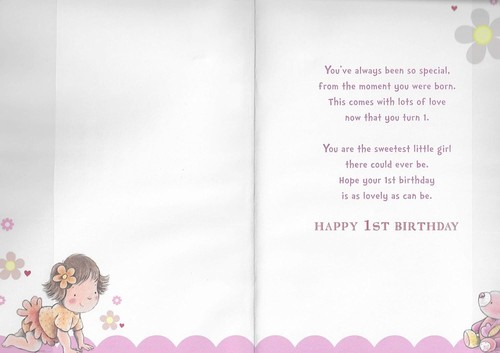 1 Year Old Birthday Card For Son,Daughter,Nephew,NieceGrandson,Granddaughter ETC - Picture 41 of 51