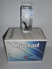 New Mustad Double Stinger Hooks Size 1/0 LR-3674-BN 4pcs Secret Bass Rig S219