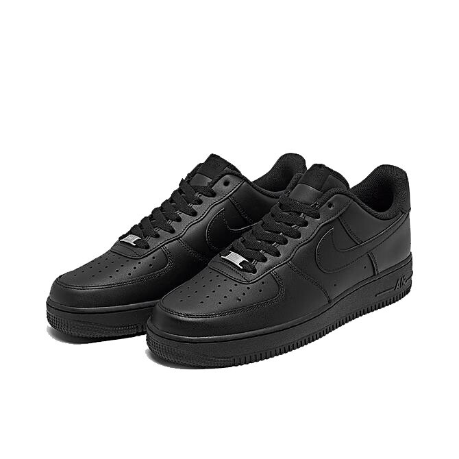 靴 NIKE AIR FORCE 1 LOW BLACK 28cm US10 Nike Air Force 1 '07 Low Triple Men's Black CW2288-001