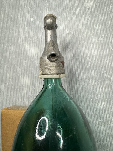 vintage Romanian Green Glass Seltzer Bottle APA GAZOASA - Picture 9 of 18
