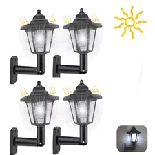 4 Pcs Lamparas Solar Luces Solares Para Exteriores Inalambricas LED Luz De Pared