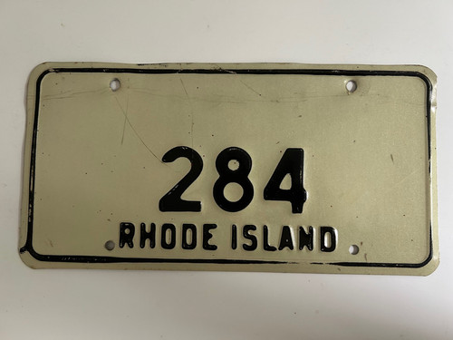 1968 Rhode Island License Plate Fishing Clamming Boat Quahog Digging License Odd