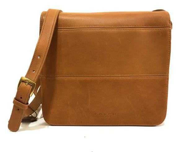 NWT Coach 1990s Vintage Toffee Leather Tribeca Flap