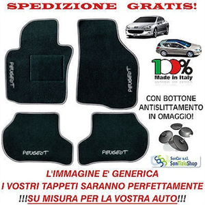 Tappetini in Moquette su Misura PEUGEOT 407 Tappeti AUTO SPEDIZIONE GRATIS