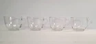 Vintage Set of 4 Federal Clear Glass Coffee/Punch Cups F Shield Hallmark 6oz