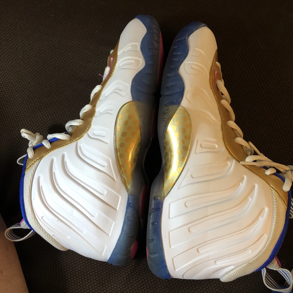 Zapatillas Nike Little Posite One GS Blanco Fucsia Explosión Talla 6 Y 644791-103 Foto 3 de 4