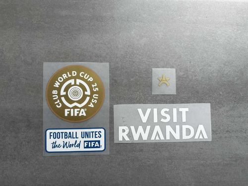 PSG Klub-Weltmeisterschaft USA 25 Unites the world + Ruanda Patch Komplettset