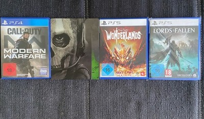 PS5 Call Of Duty Modern Warfare 2 Lords Of The Fallen Tiny Tinas Wonderlands PS4