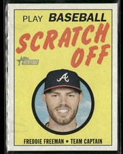 2019 Topps Heritage #5 Freddie Freeman 1970 Scratch-Offs - Unscratched *Read