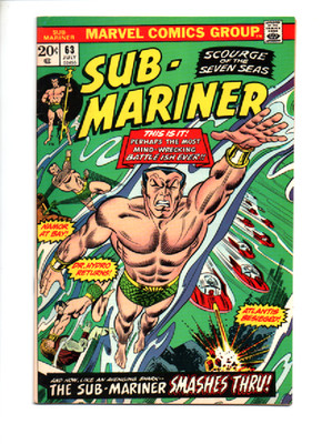 SUB-MARINER #63 VF 8.0 BILL EVERETT STORY JOHN ROMITA CVR HYDRO MEN APP