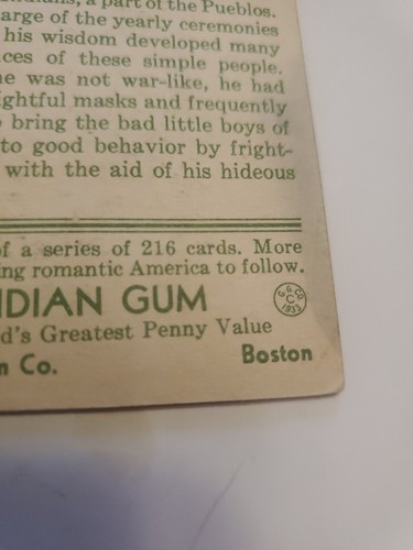 1933 Goudey Indian Gum #149 Hong-Ee Nm Ex - Picture 10 of 17