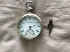 Antique Elgin Key Wound Pocket Watch Works Good