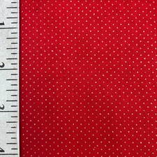Cranston VIP Red Gold Dot Cotton Fabric Remnant 43x32