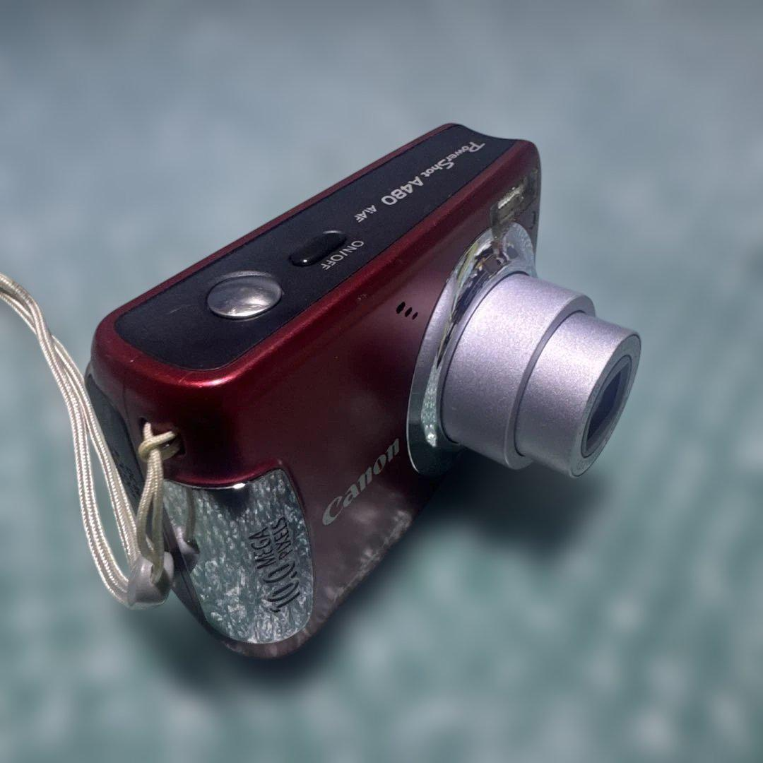 Canon PowerShot A480 Digital Camera Red 3.3x Zoom body only tested