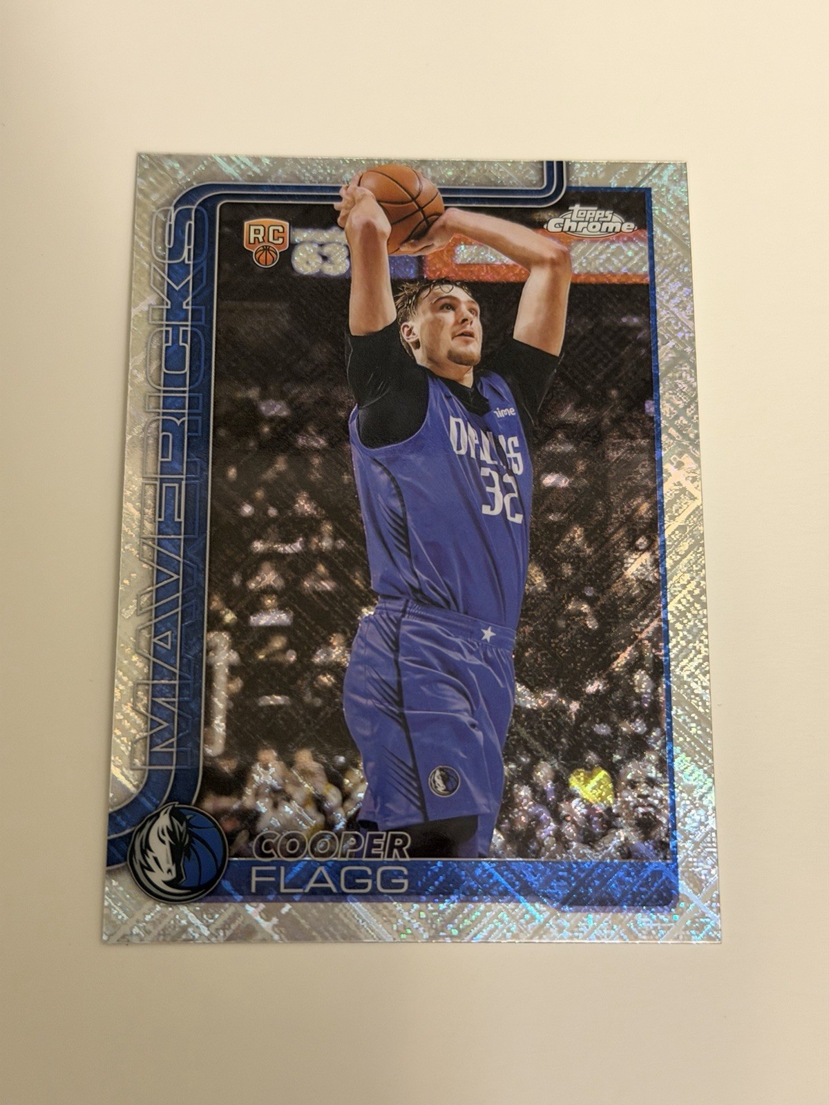 2025-26 Topps Chrome Cooper Flagg Rc Rookie Skylight Refractor #251 Mavericks
