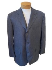 Vintage Brooks Brothers USA Union Made 42 R Gray 100 Wool Blazer Coat Jacket