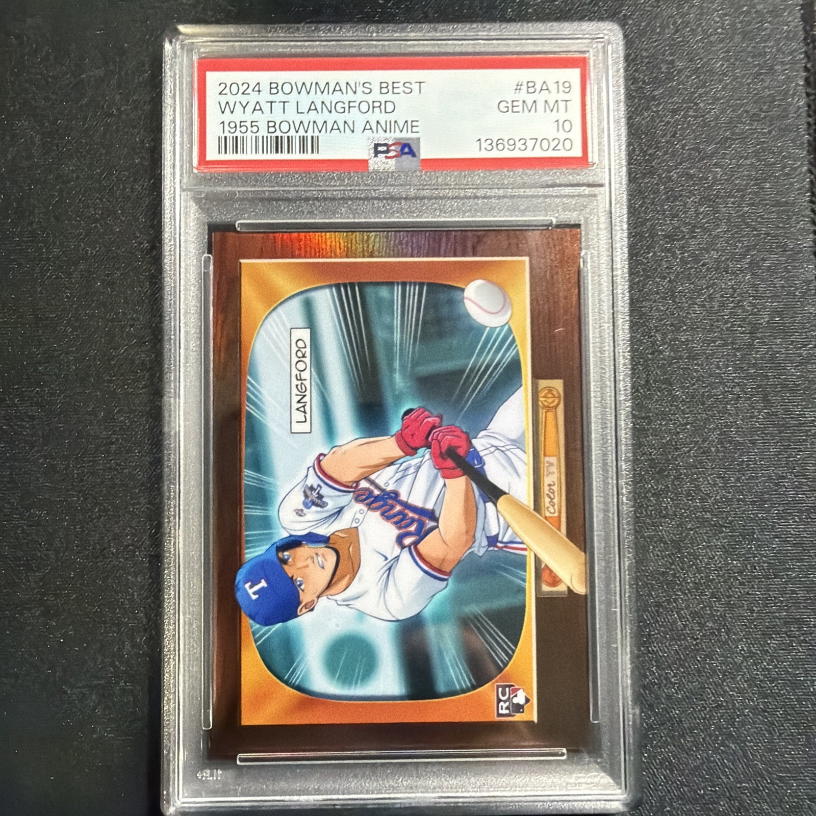 2024 Bowman's Best PSA 10 1955 Bowman Anime Wyatt Langford #BA-19 (RC)