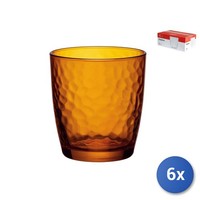 6X Palatina GläSer Aus Spritzglas Orangene 32Cl