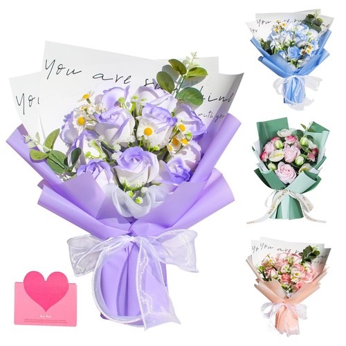 Mothers Day Flowers Artificial Soap Bouquet Gift for Mom Preserved Floral Ros... - Picture 7 of 7
