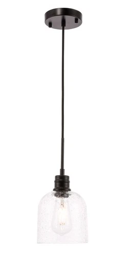 Elegant Lighting LD6210 Black Gabe Single Light 6"W Mini Pendant - Picture 4 of 6