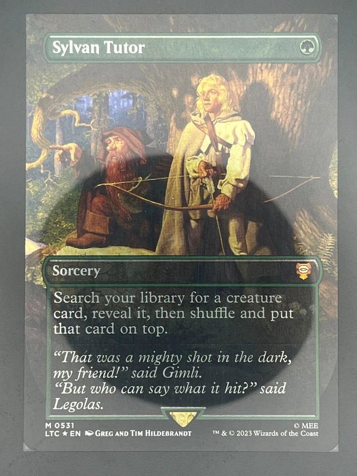 MTG Sylvan Tutor Borderless Foil Lord of the Rings Magic Graded SGC 9.5 LOTR - Image 3 of 4